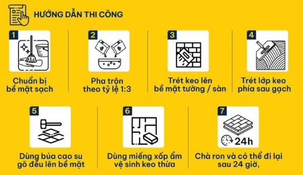 HƯỚNG DẪN THI CÔNG KEO DÁN GẠCH BEEBOND